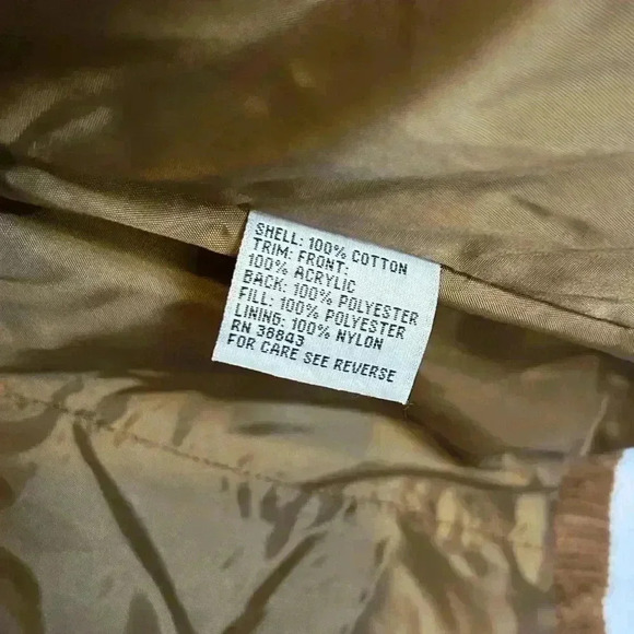 Vintage Y2K LEI Corduroy Sherpa Button Up Jacket in Brown Size XL - Picture 8 of 8